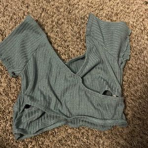 shein cross over shirt